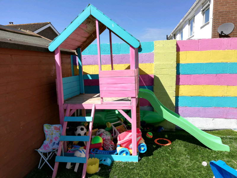 tp wooden multiplay playhouse